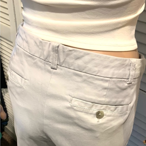 GAP Ivory Flat Front Chino Straight Regular Fit Pants Women's Size - Picture 4 of 10